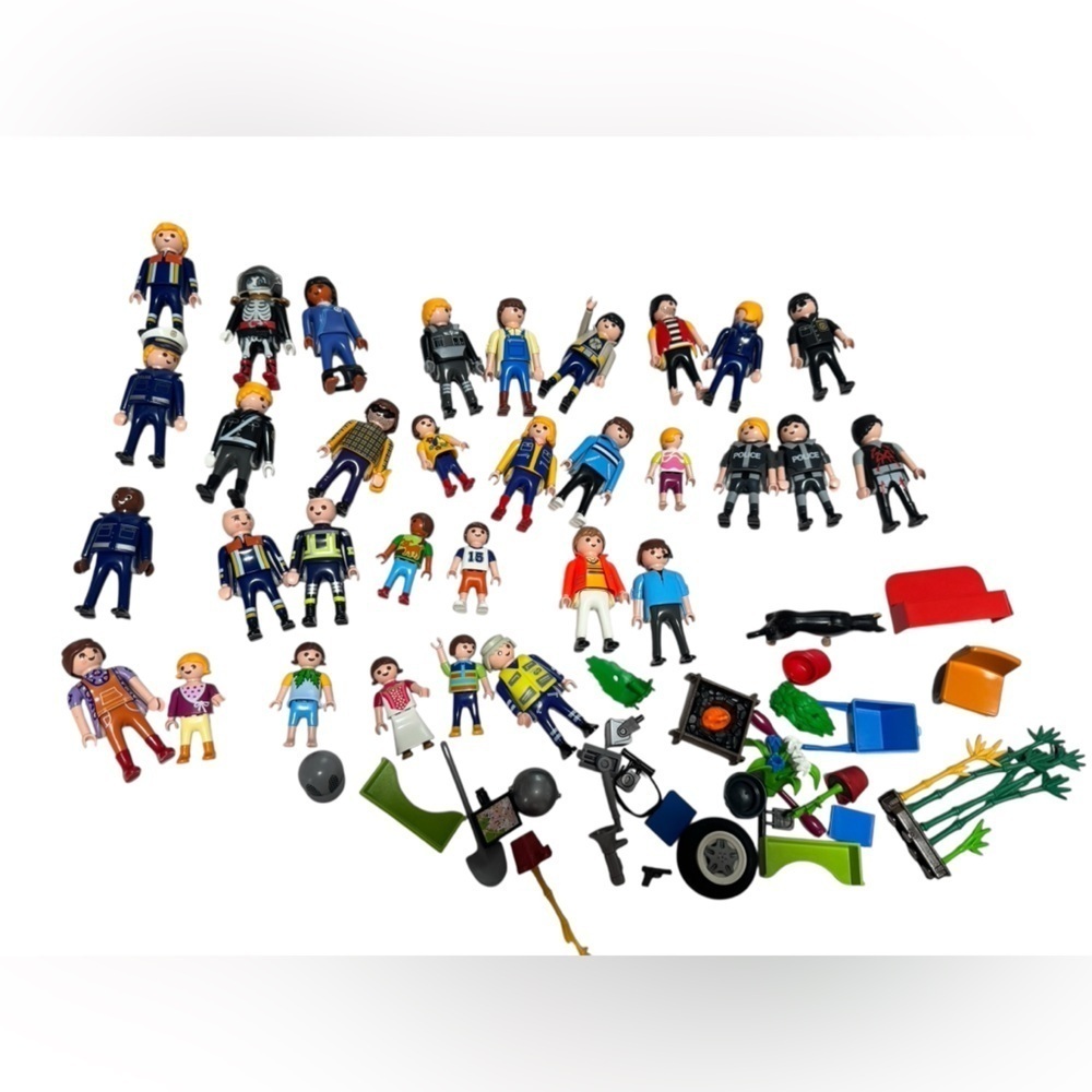 Vintage Playmobil Characters and Accessories Lot 30+ Pieces